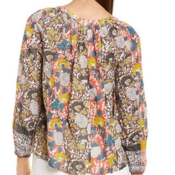 Velvet by graham spencer peasant blouse top - Picture 2 of 5